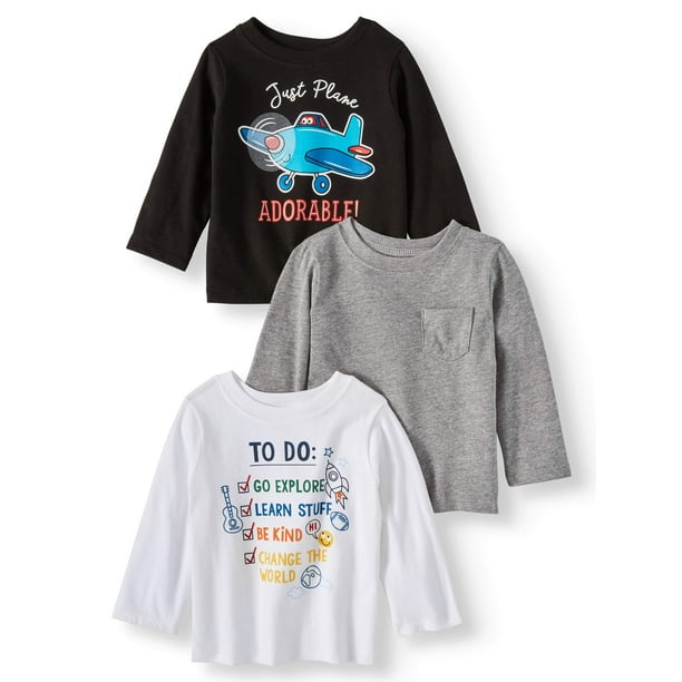 Garanimals Boys Long Sleeve Jersey Raglan Hoodie Shirt Size 5T Black /& Gray NEW